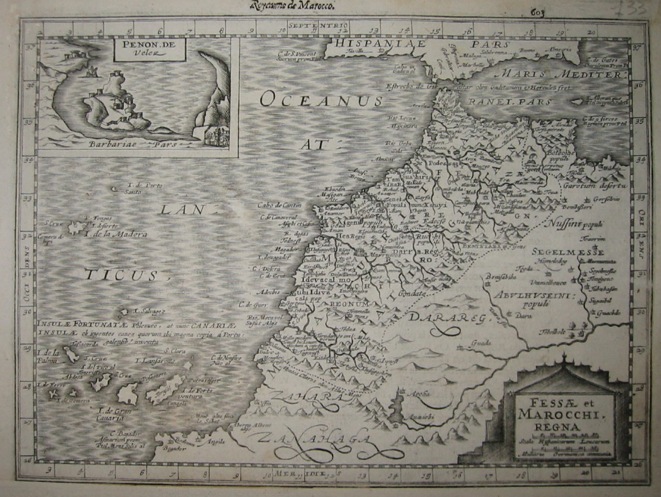 Mercator Gerard - Hondius Jodocus Fessae et Marocchi Regna 1630 Amsterdam